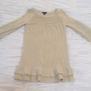 Gap girls glitter holiday sweater dress ruffles